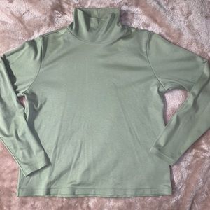 L.L. Bean Soft Green Mockneck
